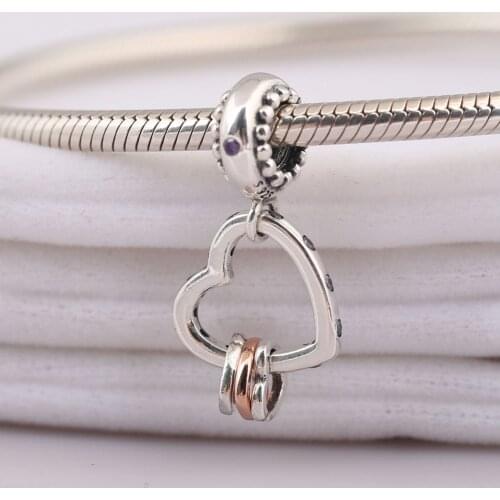 S925 Pendant DIY Jewelry Heart Hightlights Dangle Charm fit Lady Bracelet Bangle Lady