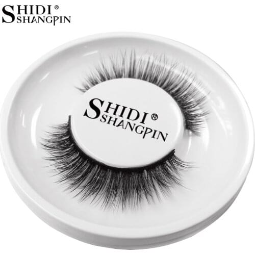 SHIDISHANGPIN 1 box mink eyelashes natural long 3d mink lashes 1 pair lashes plastic cotton stalk 3d false eyelashes 10mm