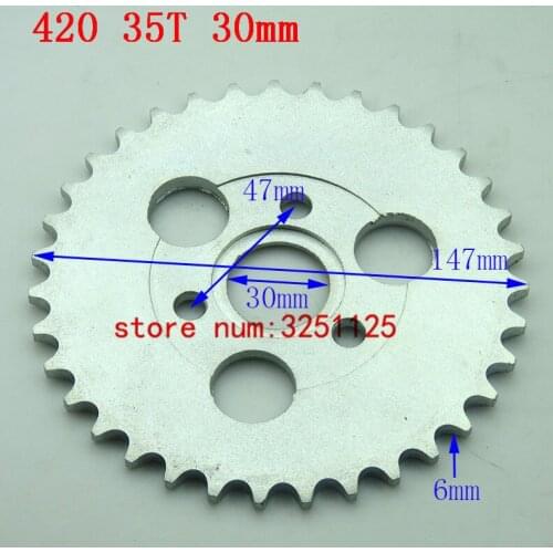 Motorcycle Drive system 420 35T tooth 30mm rear chain sprockets for FOR 420 chain dirt bike pit bike HONDA moto monkey bike Z50