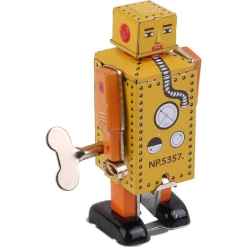Vintage Style Wind Up Tin Toy MS651 Mechanical Robot Metal Toys Gift