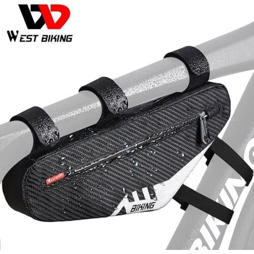 WEST BIKING Waterproof Cycling Tube Bags 2L Cycling Frame Front Bags Repair Tools Pannier Bicycle Bag MTB Road Bike Triangle Bag