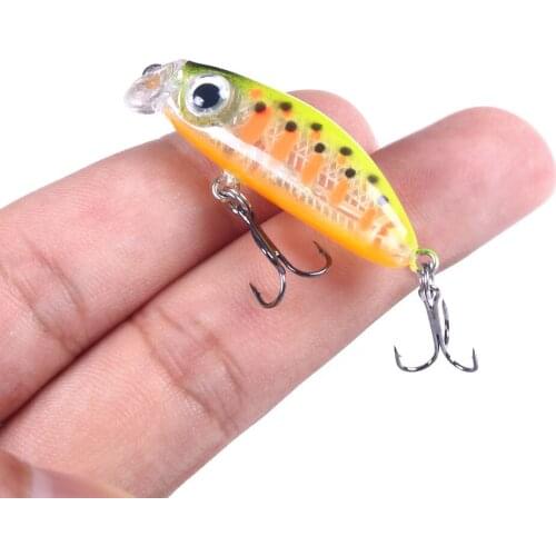 1PCS Mini Minnow Fishing Lure 4.2cm 3.1g Topwater Hard Bait Wobbler Jig Bait Crankbait bass Pesca Fishing tackle SwimBait