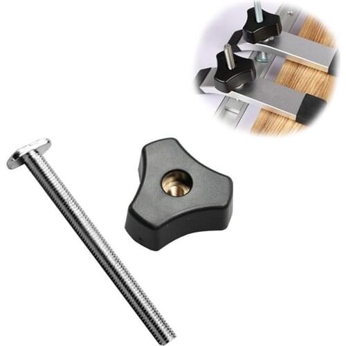 1pc Hand Slide Block Quick Acting Accessories T-tracks Metal Durable Knob Clamps T-slot For Woodworking Tools Screw Hold Do V2H2