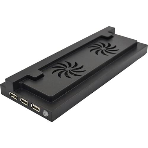 10pcs/lot 3 in 1 Vertical Stand Cooling Fan with 3 USB Charging Ports for Microsoft Xbox One S Console