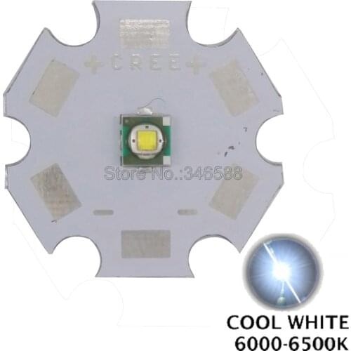 10pcs/lot! Cree XLamp XP-E XPE White 6000K-6500K 320LM 3W High Power LED Emitter Diode with 8mm 12mm 14mm 16mm 20mm PCB Heatsink