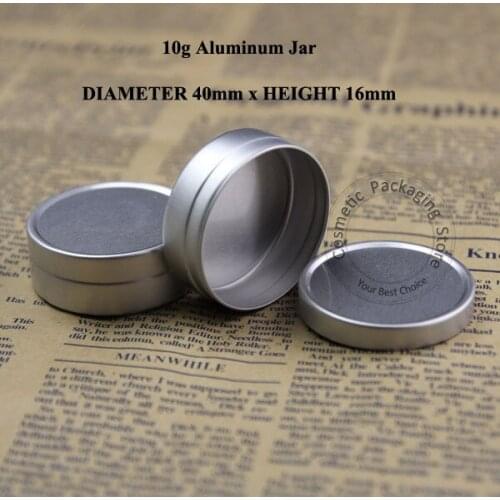 100pcs/Lot Wholesale 10g Aluminium Cream Jar Cosmetic Packaging 10ml Eyeshadow Container Cosmetic Vial Refillable Bottle