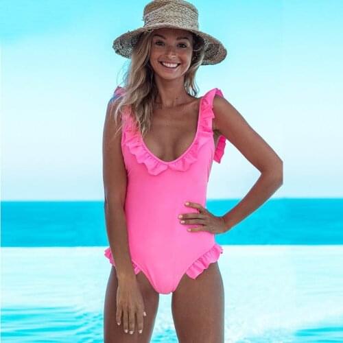 2019 Swimwear Women Push Up Monokini One Piece Swimsuit Thong Beach Wear stroj kapielowy Summer Bodysuit traje de bano Mujer