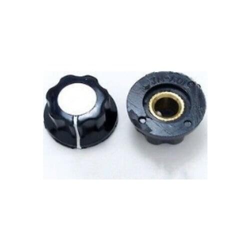 50x Skirted Knob A01 For Standard Pots Black D 20mm H 12mm Hole Diameter 6mm YBX