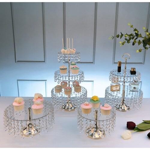 Acrylic multi-layer cake tray assembly tray wedding dessert table decoration living room dining table decoration crystal cake