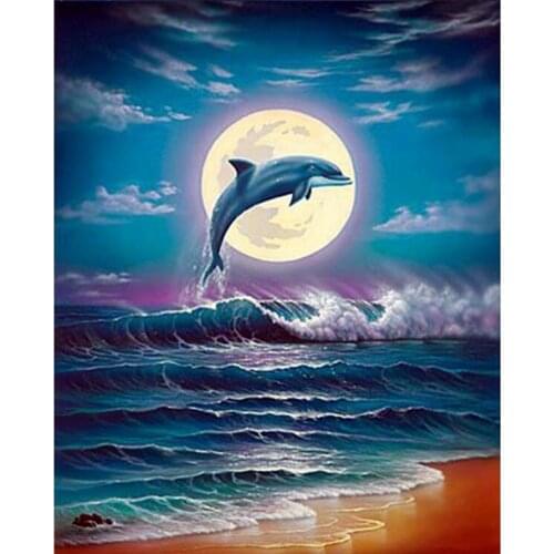 NEW Full Suqare/Round Drill Whale DIY Diamond Embroidery Landscape Diamond Mosaic Sea Diamond Painting Cross Stitch Home Decor
