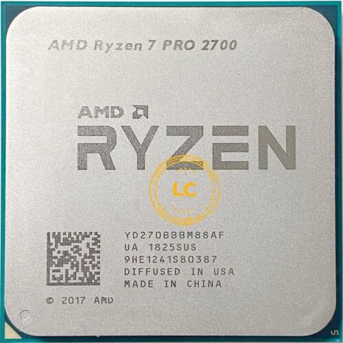 AMD Ryzen 7 PRO 2700 R7 2700 3.2 GHz Eight-Core Sixteen-Thread 16M 65W CPU Processor YD270BBBM88AF Socket AM4