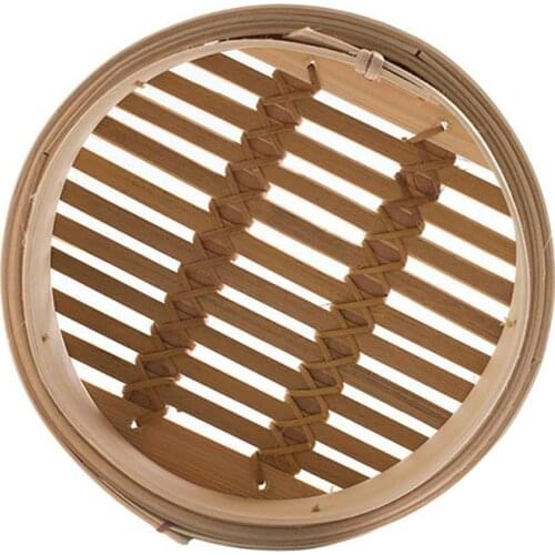 1pc Steamer Basket Handmade Bamboo Steamer Cooking Steamer For Dumplings Buns Meat Kitchen Cooking Tools Home Supplies