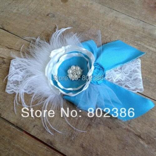 Free Shipping heat flower dupioni silk big bow Headband Kids Hair Accessories