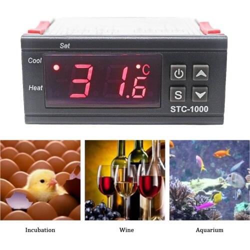 STC-1000 LCD Digital Thermostat Temperature Controller for Incubator Two Relay Output Thermoregulator Heater And Cooler
