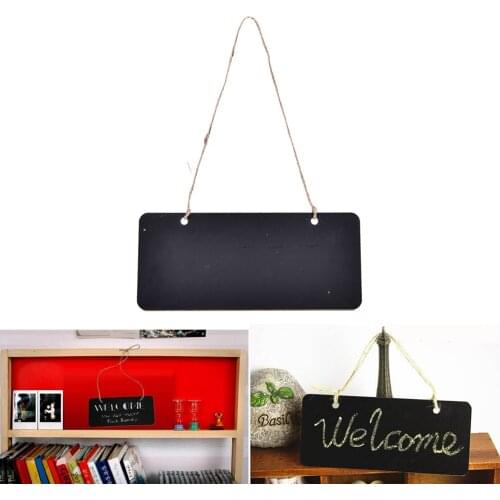 Wooden Mini Blackboard Chalkboard Message Sign With Hang String Wedding Party Decoration Marriage Supplies 18.5*8cm