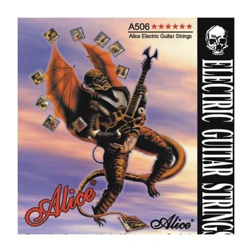 Alice A506 Steel Core Plated Steel Coated Nickel Alloy Wound Electric Guitar Strings Super Light (09-42) or Light (10-46)