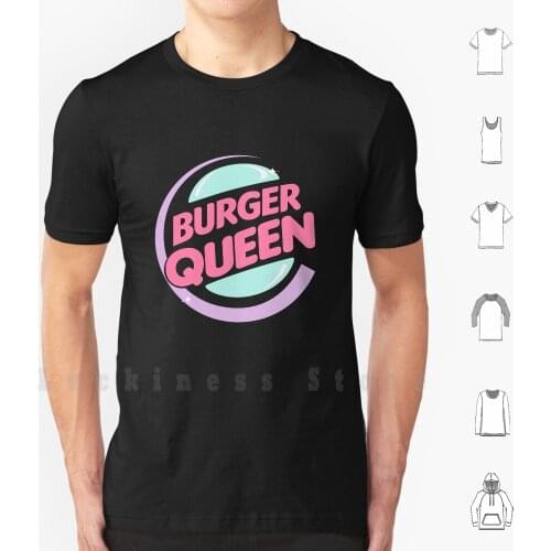 Burger Queen T Shirt Big Size 100% Cotton Burger King Burgerking Fastfood Tumblr Pastel Pastel Goth Goth Funny Placebo