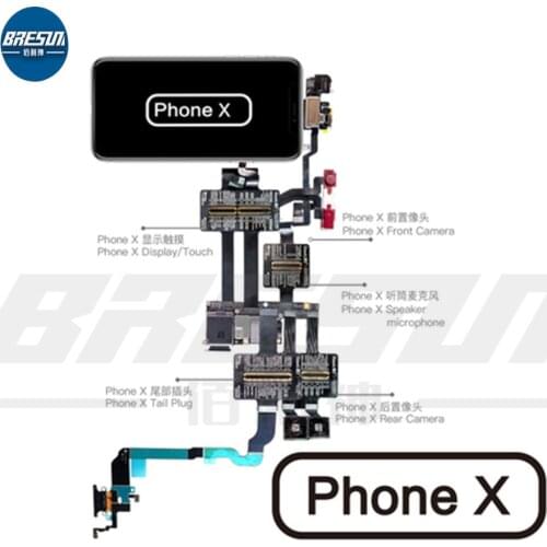 QINALI Measuring Cable IBridge X XS XSM Set Motherboard Detection Camera Screen Tail Plug Earpiece Microphone