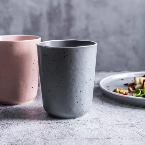 ANTOWALL Nordic Style Ceramic Two Color Tea Water Cup