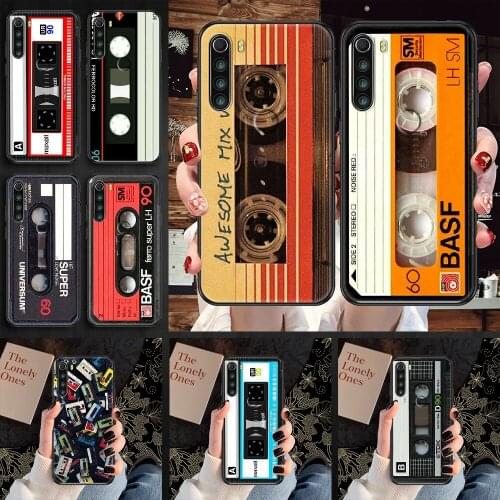 Old cassette Classical Phone case For Xiaomi Redmi Note 7 7A 8 8T 9 9A 9S 10 K30 Pro Ultra black tpu cell cover silicone shell