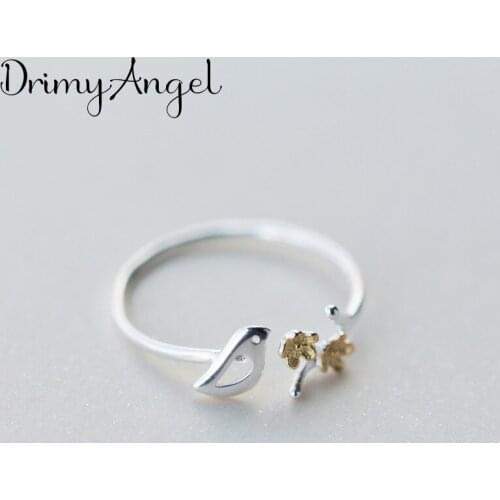 Trendy Fashion Silver Color Bird Rings For Women Engagement Statement Finger Ring anillos