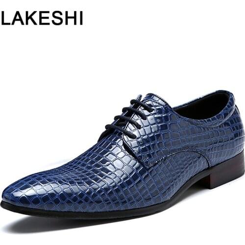 LAKESHI Mens Oxfords
