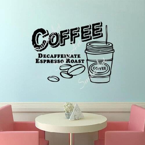 Cute Coffee Home Decor Wall Stickers For Baby Kids Rooms Decor Wall Art MURAL Drop Shipping