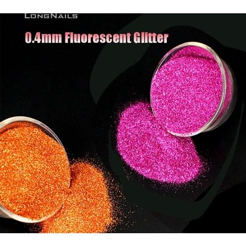 0.4mm Slime Filler Glitter Fluorescent Shiny 50g/bag Bright Rainbow DecorPowder Nail EyE Hair Polyester DIY Craft Glitter 1/64
