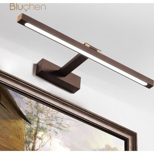Led Modern Mirror Light Decor Picture Light 400 600 800 1000mm Long Indoor Wall Lamp Black White Bathroom Wall Light Fixture