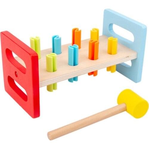 B2EB Kindergarten Teaching Aid Fine Motor Skill Practice Color Recognition Beat Toy