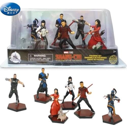 Genuine original Disney Marvel Shang-Chi Master of Kung Fu Figure Decoration Doll Set Toy Gift Collection Hobby