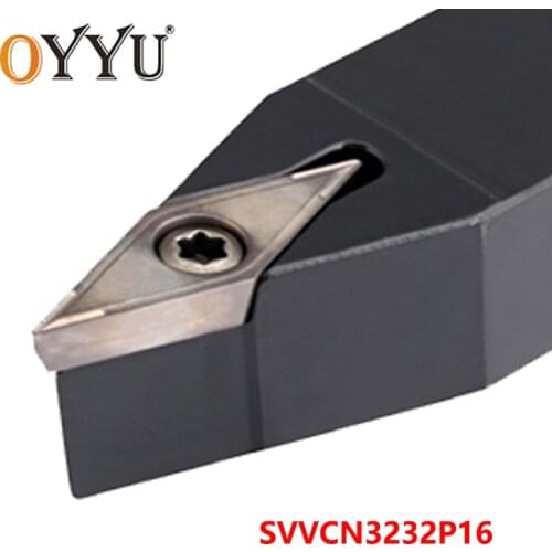 OYYU SVVCN3232P16 SVVCN 3232 Lathe Cutter CNC Cutting Shank use Cabide Inserts VCMT16 External Turning Tool Holder