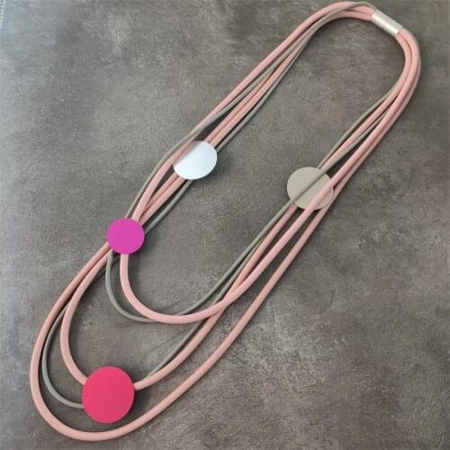 Punk Long Collares Jewelry Multi Layer Exaggeration Claims Necklace Handmade Soft Foam Necklace