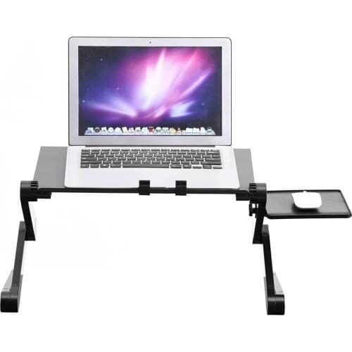 Magic Aluminum Alloy Laptop Table Folding Notebook Desktop Stand With Cooling Fan Bed Laptop Tray Desk Study Desk