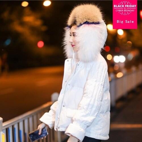 Winter real colorful natural fur duck down coat female luxurious big natural fur hooded thicker warm down coats wq473 dropship