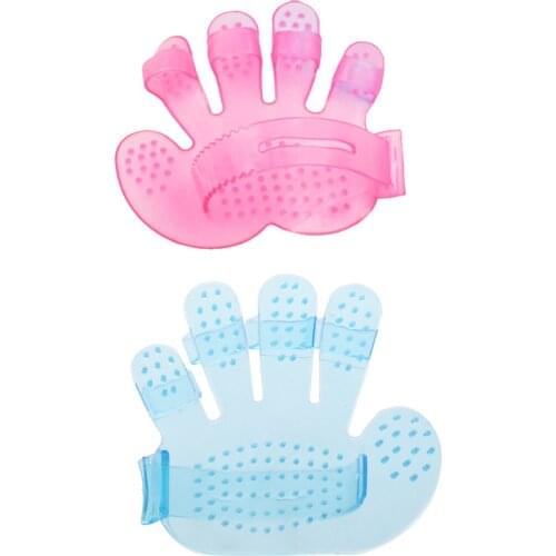 CUTE DOG CAT RABBIT PET GROOMING BRUSH FUR MASSAGE GLOVE BRUSH COMB