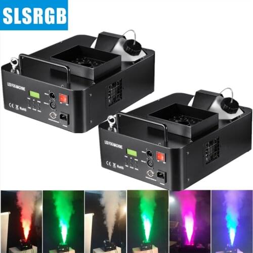 SLSLITE (2PCS) 1500W Led Fogger Smoke Machine LED Fog Machine Stage Haze Machine