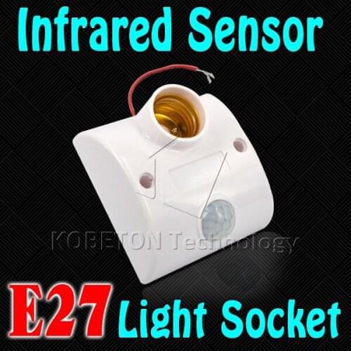 Hot selling E27 LED Bulb Light Base Human Body Infrared IR Sensor PIR Motion Detector Wall Lamp Holder Socket AC 170V-250V
