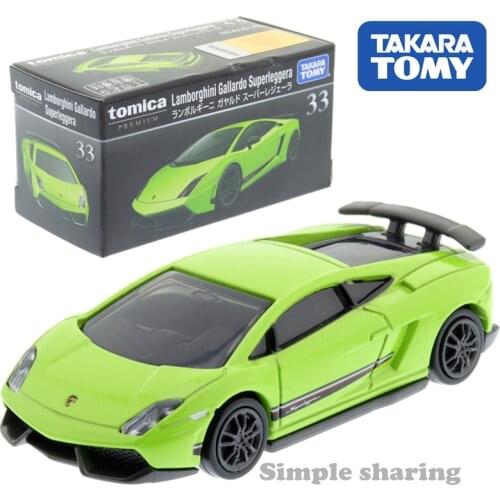 Takara Tomy Tomica Premium No.33 Lamborghini Gallardo Superleg Scale 1/62 Mini Car Hot Pop Kids Toys Motor Diecast Metal Model