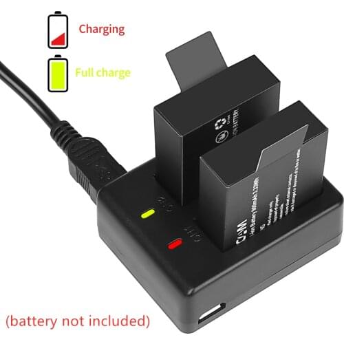 1050Mah Sport Action Camera Dual Charger For EKEN H9 H9R H3R H8PRO H8R pro SJCAM SJ4000 SJ5000 Sport Mini DV Bateria