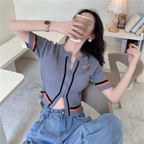 Woman TShirts T-shirt Short-Sleeve Coat For Women High Waist Short Sleeve T-shirt Top Summer Crop Top Mujer Camisetas