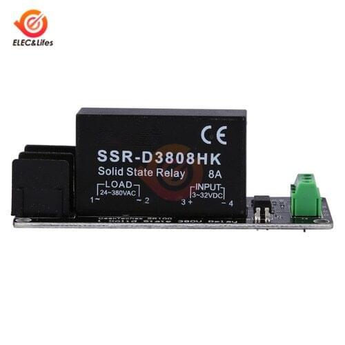 1 2 4 Channel 380V 8A Solid State Relay Module High and Low Level H-L Trigger Board SSR-D3808HK Switch Controller For Arduino