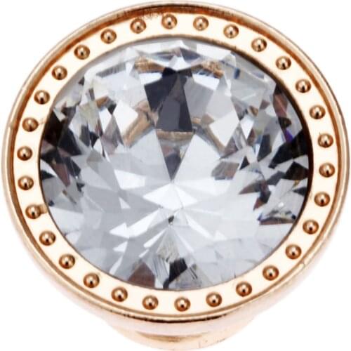 1Pc 33*31mm Diamond Crystal Pull Handle Knob Cupboard Door Drawer Furniture Hardware Glass Knob