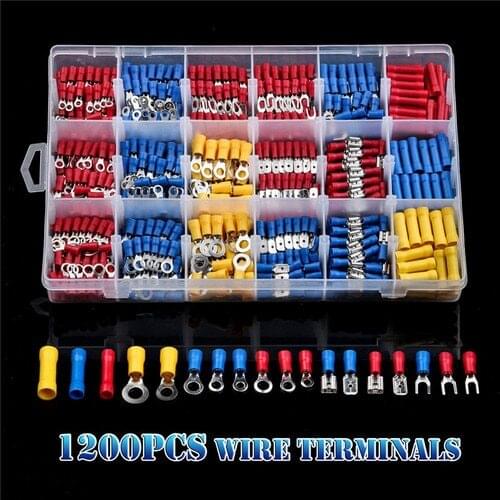 280/140Pcs Assorted Insulated Spade Crimp Terminal Butt Electrical Wire Connector Cold-Pressure Terminals Set Red Blue Yellow