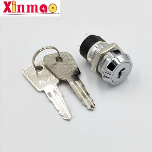 19mm Metal 4Pin ON-OFF 2Position DPST A Series Electronic Lock Key Switch 1801 2ON 2OFF Power switch 4A125VAC 2A250VAC