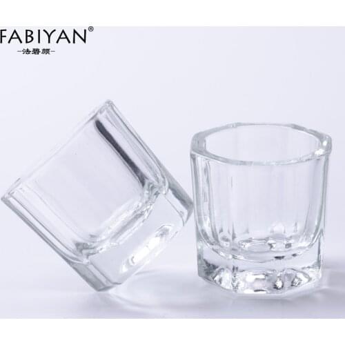 2PCS / Lot Glass Crystal Bowl Cup Dappen Dish Arcylic Powder Holder Container Tool Nail Art Manicure Salon