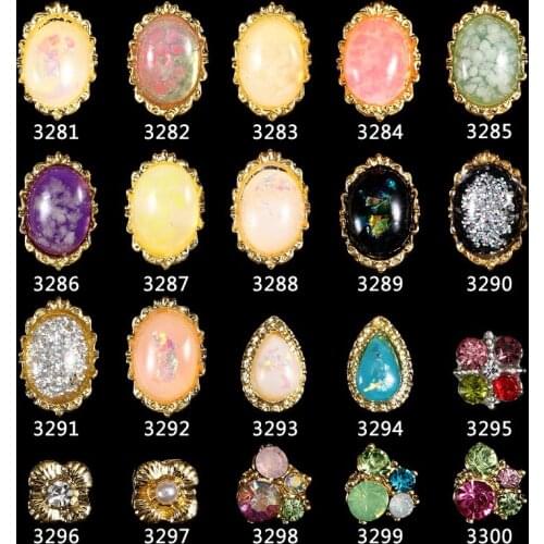 20pcs High Quality New Nail Ornaments Oval Drop Metal Rhinestones 3D Fashion Charm DIY Nail Art Design Accessories Tools