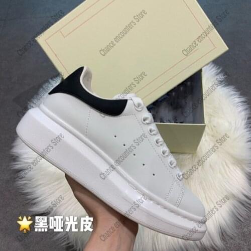2021 Xinmai Net Red Leather Simple Thick-soled White Shoes Classic Breathable Low-Top Lace-up Casual Shoes All-match Old Shoes