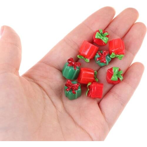 3PCS Dollhouse Miniature 1/12 Scale Christmas Gift Box Pretend Play Mini Doll House Furniture Home Decoration Accessories Toys