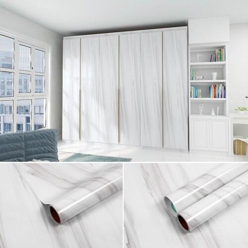 White Wardrobe Stickers Waterproof Thickened Sticker Self Adhesive Film Furniture Renovation Stickers Household 3D Tinting Film
